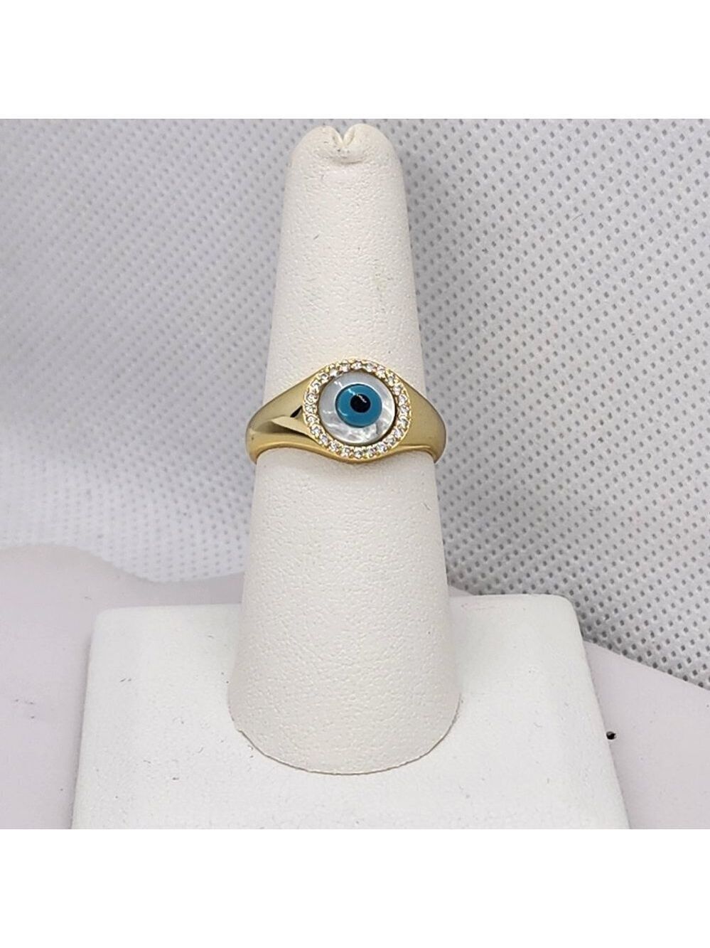 Brand New Sterling Silver 925 Blue Evil Eye Ring